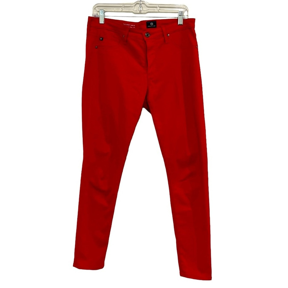 AG Adriano Goldschmied The Abbey Ankle Women 29R Red Pant Novelty Classic Midris